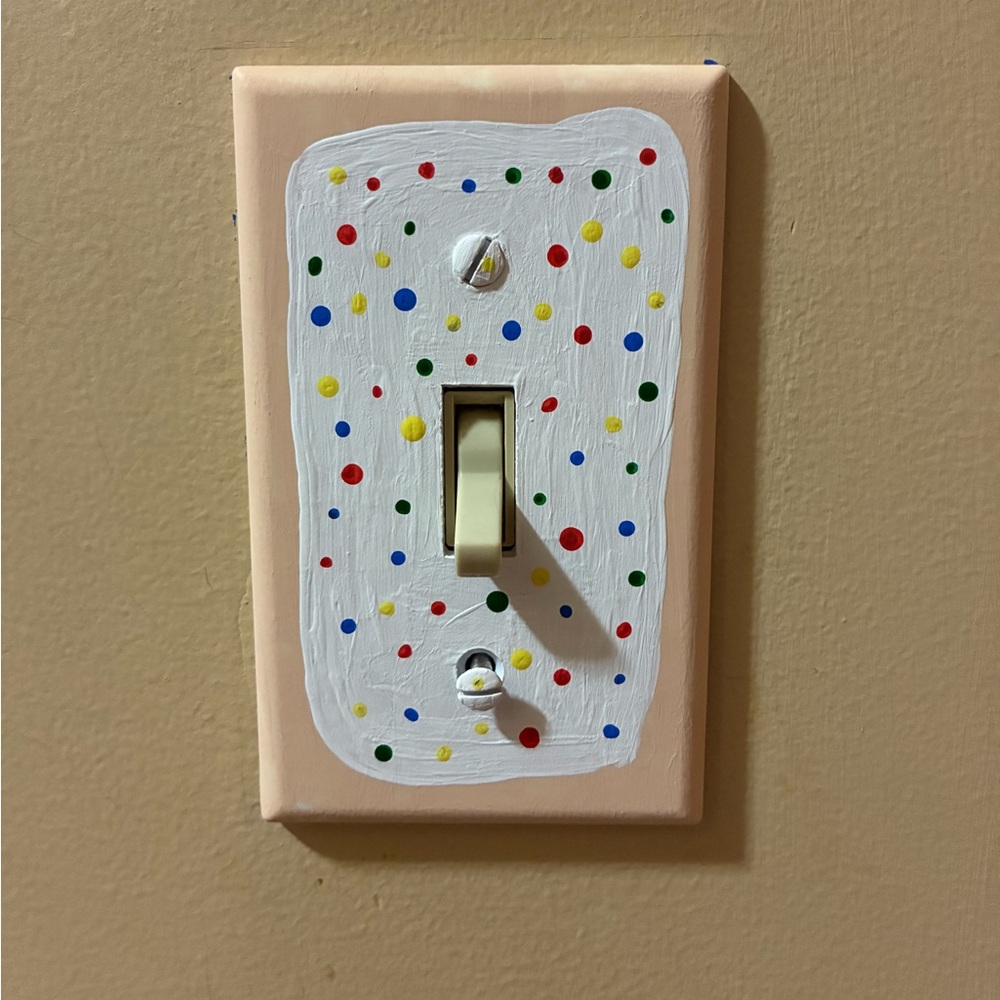 Confetti Cupcake Pop Art Light Switch Cover